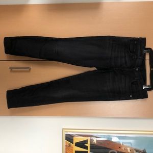 R13 Black Denim relaxed skinny denim